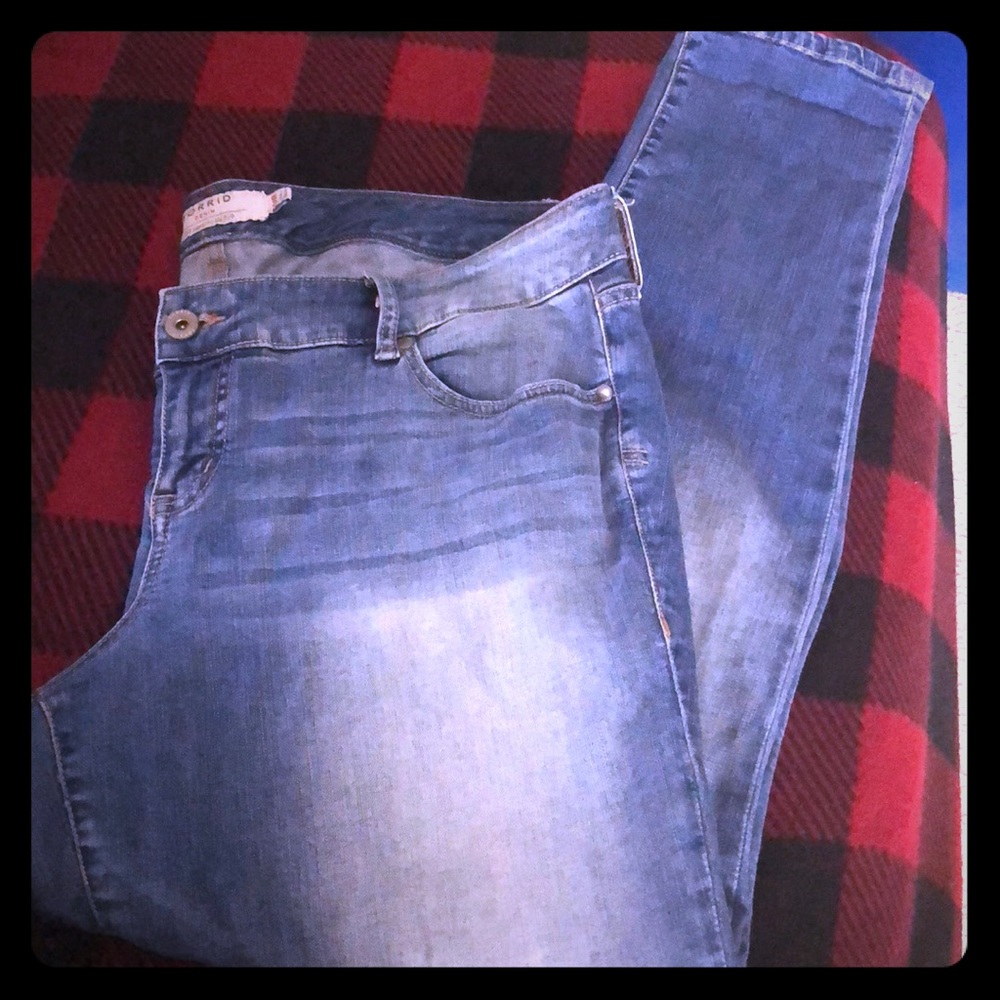 Medium-wash Torrid boyfriend jeans